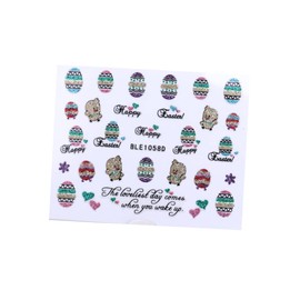 Outanaya Easter Nails Nail Art Stickers 6 Sheets Semi Cured Gel Wraps Easy Apply DIY Decals