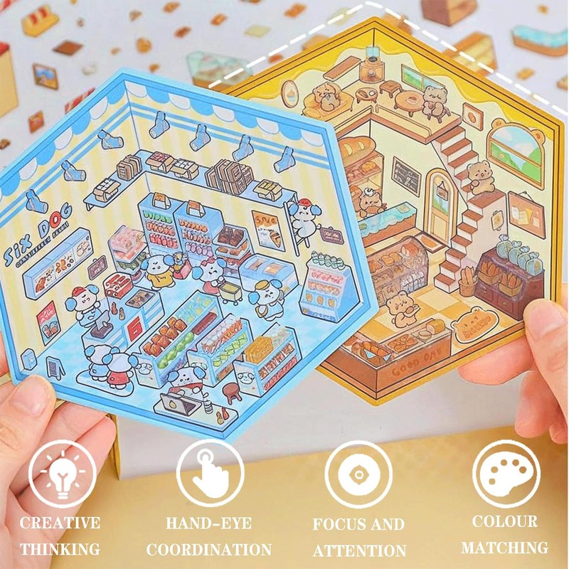 Afufu Cute Stickers for Adults & Kids, 20 Sets 3D