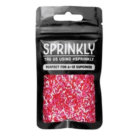SPRINKLY - Matt Sugar Strands - Pink, Red & White - 30g
