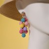 Rainbow Acrylic Ball Dangle Drop Earrings for Women Girls Long