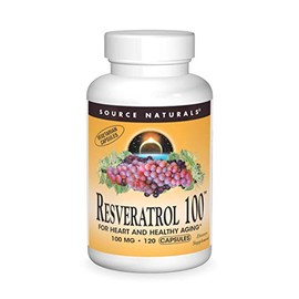Source Naturals Resveratrol 100, for Heart and Healthy Aging* 100 mg - 120 Vegetarian Capsules