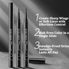 MooGlamor 12 Pcs Black Liquid Eyeliner Pen with Ultra-fine and