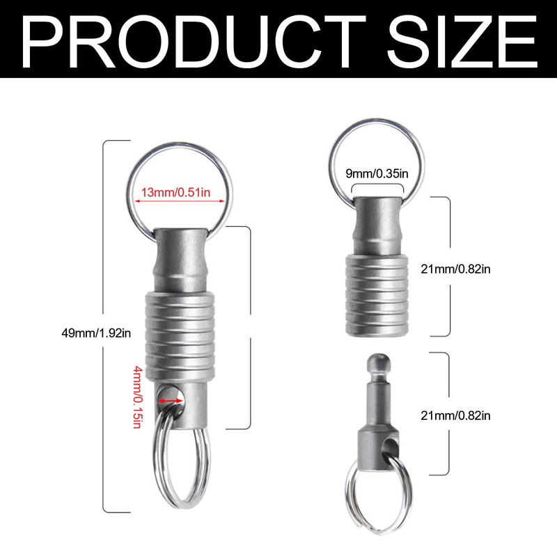 LIMEOW 1 x key organiser, key organiser, quick release, titanium