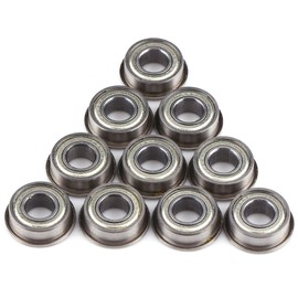 10 Pcs F686ZZ Flanged Radial Ball Bearings Mini Metal Steel Double Shielded Flanged Ball Bearings 6*13*5mm Flanged Miniature Bearing