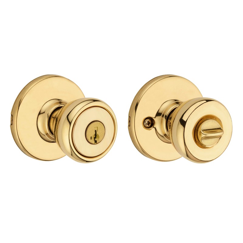 Kwikset Tylo Entry Door Knob with Lock and Key, Secure