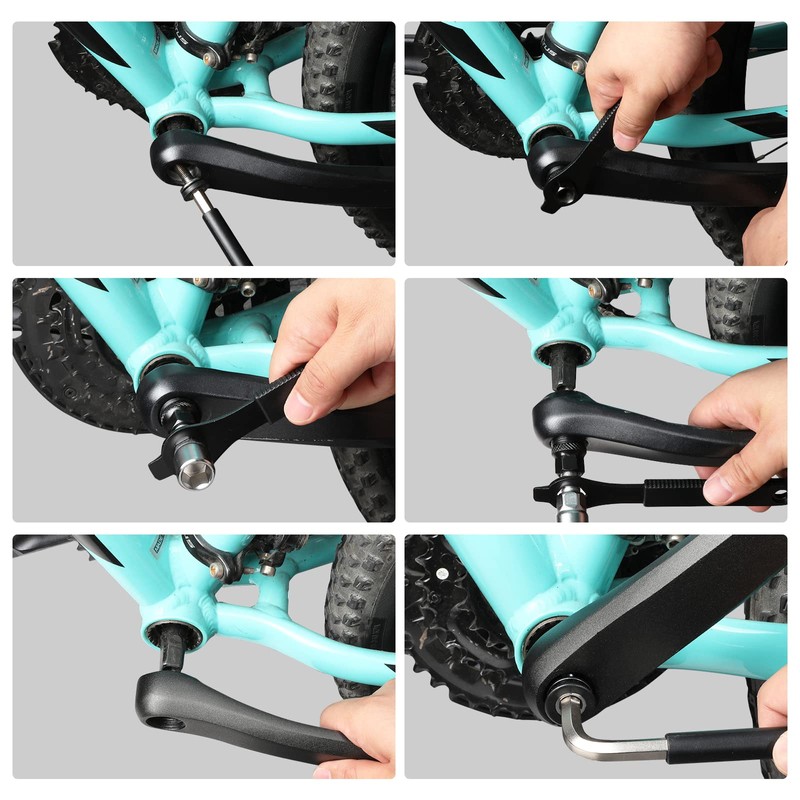 Oumers Bike Crank Puller Tools Set, Bike Crank Arm Remover