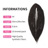 Dsoar 50 cm 10 Strands/Pack Synthetic Dreadlocks Double Ended Extensions