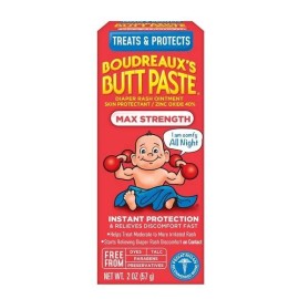 Boudreaux's Butt Paste Maximum Strength Diaper Rash Cream, Ointment for Baby, 2