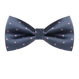 Allegra K Men's Women's Bowtie, Bowtie, Ribbon, Polka Dot Pattern, Party, School Entrance Ceremony, Wedding, navy blue pink