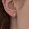 14k triple cubic mini one touch ring earrings color /