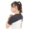肩あたためサポーター 保温専用 肩パッド付2重構造 肩サポーター 肩当て 肩温めグッズ 肩ウォーマー [Rela Kino] (ブラック,