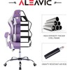 Purple Gamer Chair High Back Ergonomic Adjustable,Racing Style PU Leather