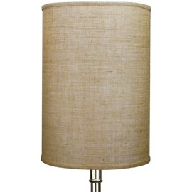 FenchelShades.com 14" Top Diameter x 14" Bottom Diameter 20" Height Fabric Drum Lampshade Spider Attachment (Burlap Natural)