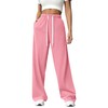 PINSPARK Wide Leg Sweatpants High Waisted Sweat Pants for Woman