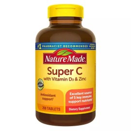Nature Made Super C With Vitamin D3 & Zinc 200 Tablets  EXP  06/2025