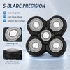 5-Head Electric Shaver Replacement Blades, 2-Pack 5D Floating Razor Heads