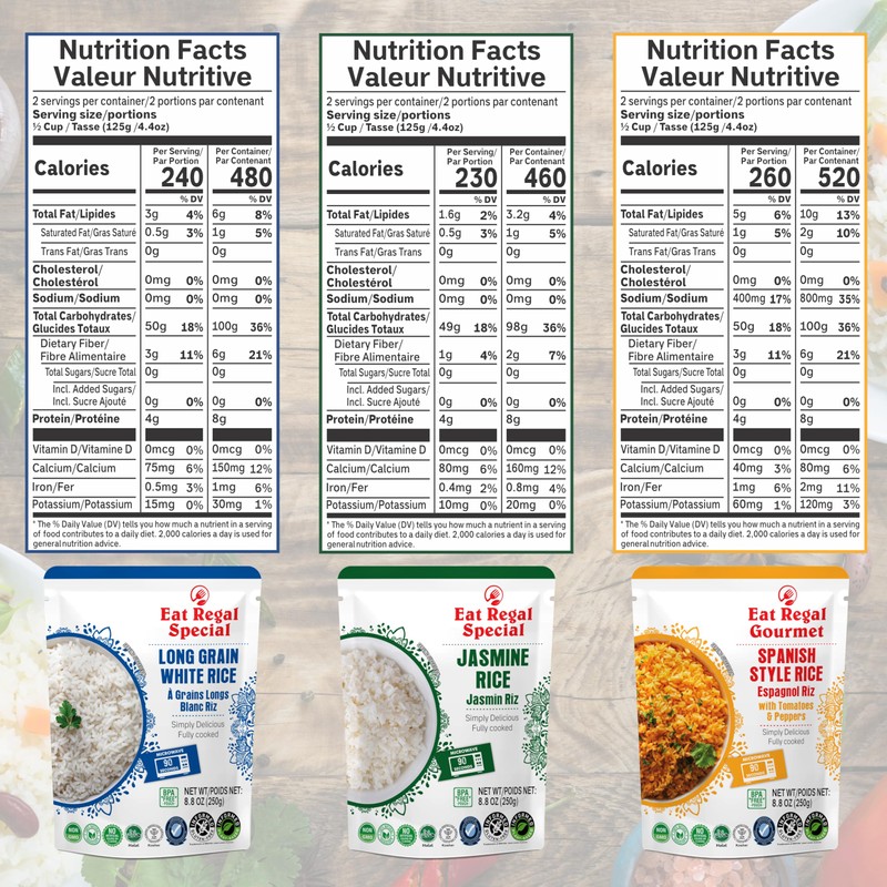Eat Regal Rice Variety Pack – 6-Pack (8.8 oz Each)