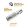 sourcing map 2pcs T30H Torx Screwdriver Bit 1/4" Hex Shank