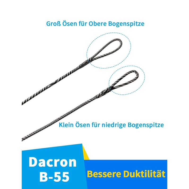 AliArchery 12 Strand 56 Inch B-55 Dacron Bow String Replacement