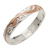 Breezy Island Hawaiian Jewelry, Pinky Ring, Plumeria & Scroll Pattern,