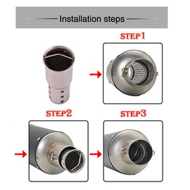 ISTUNT Exhaust DB Killer Silencer Muffler Baffle Noise Eliminator Universal Fit 51mm Motorcycle 5 inch in Length