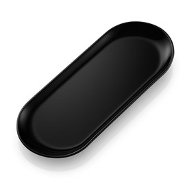 Chicer Cash Tray, Stainless Steel, Stylish, Coin Tray, Multi-purpose, 7.1 x 3.3 inches (18 x 8.5 cm), For Shops, Pen Tray, Calton (Black, Small)