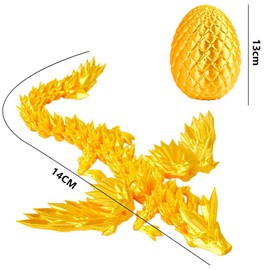 Danbghyuo 3D Printed Dragon - 3D Printed Decoration - Mysterious Realistic Dragon Figures, Fantastic Universe Fidget Gift Idea Unique Decoration for Home Living Room