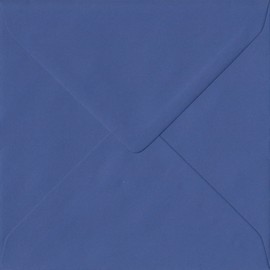 Iris Blue S6 130mm x 130mm Gummed Small Square Colour Envelopes 100gsm (Pack of 100)
