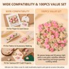 100 Pcs Mini Satin Ribbon Rose for Crafts