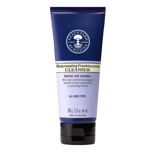 Neal's Yard Remedies Rejuvenating Frankincense Refining Skin Cleanser for All Skin Types – Face Wash with Hyaluronic Acid to Moisturize and Tone for Daily Use (3.53 oz)