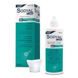 Sodyal Care Bagno Oculare per l’igiene e l’idratazione dell'occhio. Con Acido ialuronico, Eufrasia, Elicriso e Camomilla - 250 ml + Occhiera inclusa