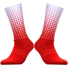 Aero Cycling Socks Red/White Size 8-11 UK
