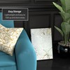 Red Lantern 2 ft. Short Double Sided Ivory Flowers Canvas