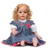 22 inch Reborn Baby Girl Doll Clothes Newborn Denim Dress