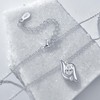 EONFUN 1.5CT Oval Moissanite Pendant Necklace for Women (Silver)