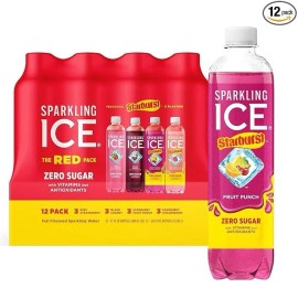 Sparkling Ice STARBURST Red Variety Pack 17 oz (Pack 12)