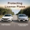 Transparent License Plate Cover and Frames, 2Pack Grey Clear Front
