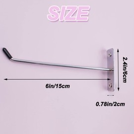 30pcs Wall Mounted Hook Heavy Duty Metal Single Hooks Home Storage Organizer Hanger Stainless Steel Hook Garage Hooks Tool for Garage Shop Retail Office Kitchen Store Display (6in/15cm)