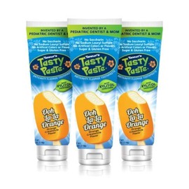 Tanner's Tasty Paste Ooh La La Orange - Anticavity Fluoride Children’s Toothpaste/Great Tasting, Safe, and Effective Vanilla Flavored Toothpaste for Kids (3-Pack)
