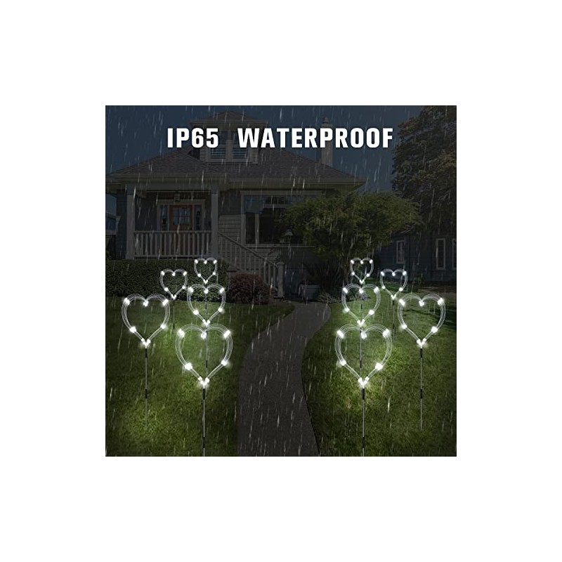 6 Pack Outdoor Solar Garden Lights, Solar Firework Lights,120 LED