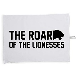 Hippowarehouse The roar of the lionesses Tea Towel Eco Printed Dish Cloth Kitchen accessory 50cmx70cm 100% Cotton