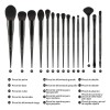Juego De Brochas De Maquillaje Profesional Docolor, 15 Uds. Color