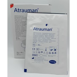 Atrauman Impregnated Wound Contact Layer - Pack of 10 | Non-Adherent, Soothing Wound Dressing for Sensitive Skin (7.5cm x 10cm)