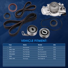 ECCPP Timing Belt Water Pump Kit Fit for 1997-1999 for Acura CL 1994-2002 for Honda for Accord 1998 for Honda Odyssey 1998 for Isuzu Oasis