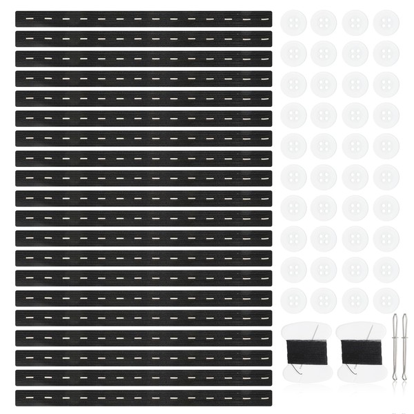 Wanmu 20 Pcs Adjustable Elastic Pants Waist Tightener Kit, Women