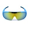 Kush Mens Exposed Mirror Lens Racer Shield Plastic Sunglasses Blue