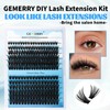 GEMERRY Eyelash Extension Kit 60D80D D Curl 8-16 Mixed Tray