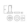 Lockwood A310SC Magnetic Floor Mounted TP Satin Chrome Door Stop