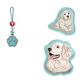 Step by Step Magic Mags Dog Basty 3 Pieces 2 Magnet Appliques and 1 Tag Dog Design Fits School Bag or Preschool Backpack
