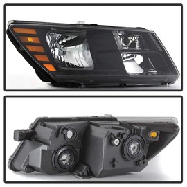 ACANII - For 2014-2020 Dodge Journey Headlight Headlamp w/Black Trim Replacement Front Light Lamp - Right Passenge Side